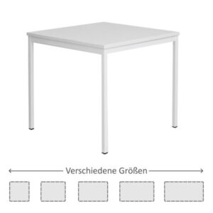 Mehrzwecktisch Lichtgrau mit Metallgestell