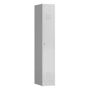 Kleiderspind-mit-Belueftung-1-Abteil-in-der-Farbe-Korpus-9003-Signalweiss-Tuer-RAL-9003-Signalweiss